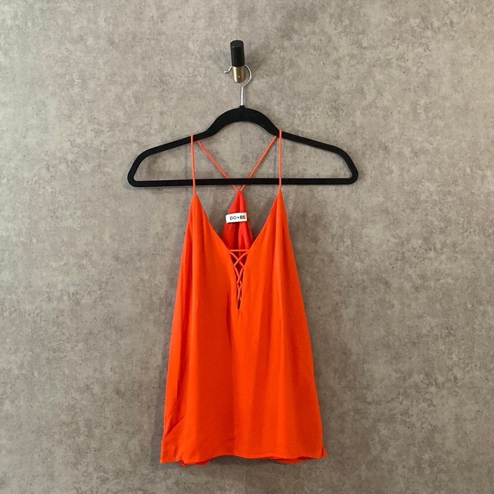 DO+BE Orange Flowy Top